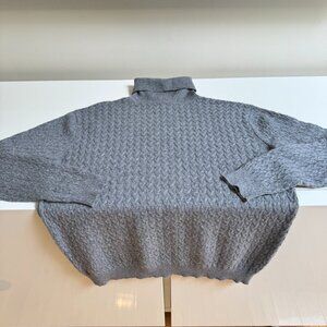 Kirkland Signature 100% Cashmere Mini Cable Knit Turtleneck